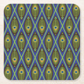 Asiatisches Muster Rechteckiger Pappuntersetzer (Vorderseite)