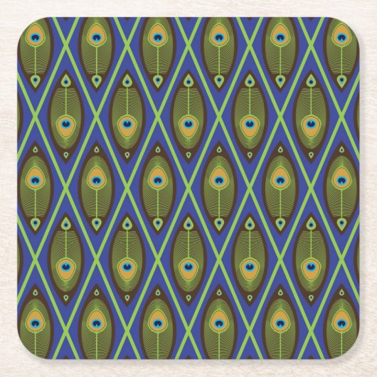 Asiatisches Muster Rechteckiger Pappuntersetzer (Vorderseite)