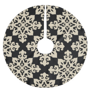 Asiatisches ornamentales Motiv geometrisches Muste Polyester Weihnachtsbaumdecke