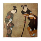 Asiatisches Paar Fliese (Vorderseite)