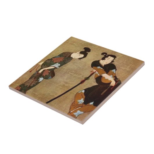 Asiatisches Paar Fliese (Seite)