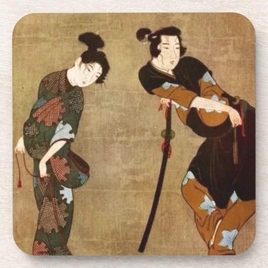 Asiatisches Paar Untersetzer (Vorderseite)