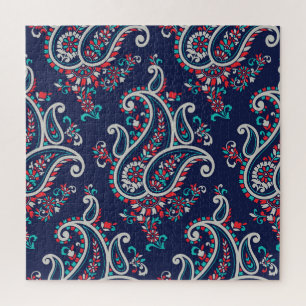 Asiatisches Paisley: Traditionelles nahtloses Desi Puzzle