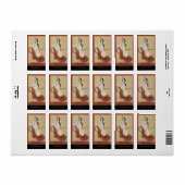 Asiatisches Schwertkämpfer-Buchzeichen Adressaufkleber (Vorne)