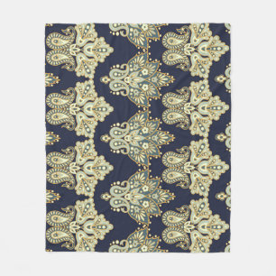 Asiatisches Textil: Illustration des Blumenpaisley Fleecedecke