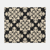 Asiatisches Ziermotorikmuster Fleecedecke (Vorderseite (Horizontal))