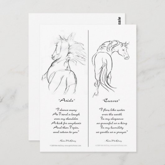 "Aside" und "Curves" Lesezeichen Postkarte (Vorne/Hinten)