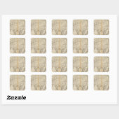 Asien 23 quadratischer aufkleber (Blatt)