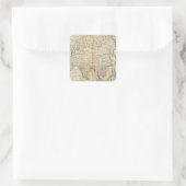 Asien 23 quadratischer aufkleber (Tasche)