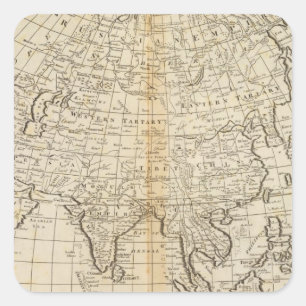 Asien 23 quadratischer aufkleber