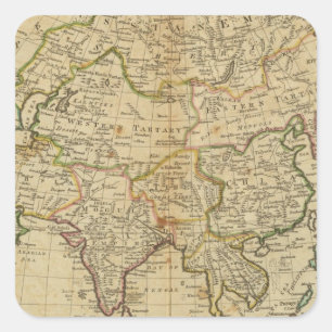 Asien 29 quadratischer aufkleber