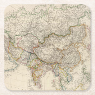 Asien 41 rechteckiger pappuntersetzer