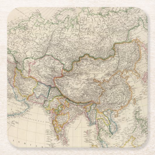 Asien 41 rechteckiger pappuntersetzer (Vorderseite)