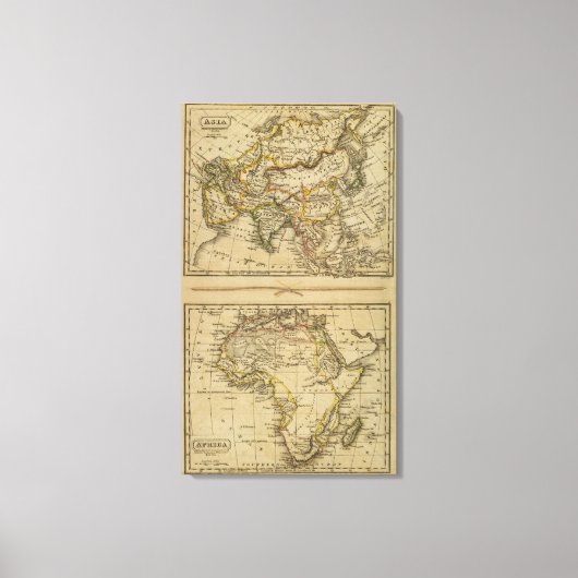 Asien, Afrika Leinwanddruck (Vorderseite)