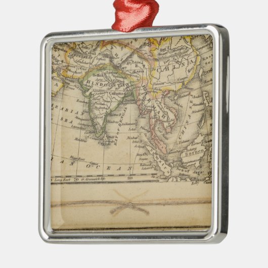 Asien, Afrika Silbernes Ornament (Links)