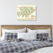 Asien-Assemblykarte Leinwanddruck (Insitu (Schlafzimmer))
