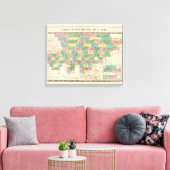 Asien-Assemblykarte Leinwanddruck (Insitu (Wohnzimmer))