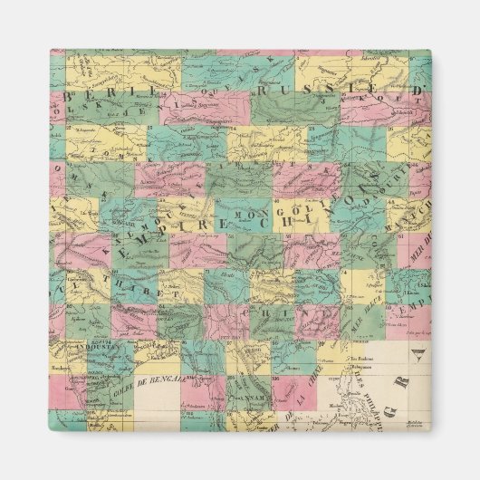 Asien-Assemblykarte Magnet (Vorne)