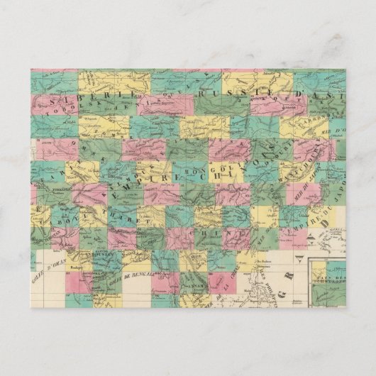 Asien-Assemblykarte Postkarte (Vorderseite)