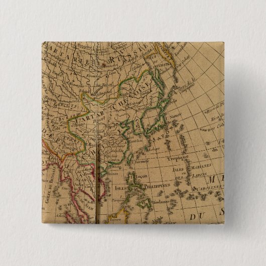 Asien-Atlas-Karte Button (Vorderseite)