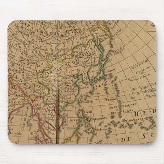 Asien-Atlas-Karte Mousepad (Vorne)