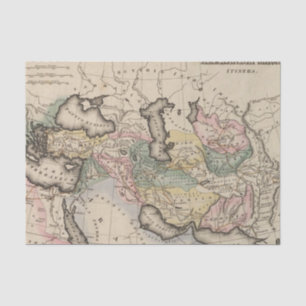Asien-Atlas-Karte Seidenpapier