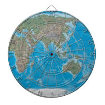 Asien, Australien und der WeltkarteDartboard