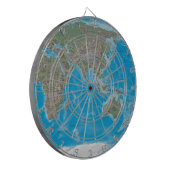 Asien, Australien und der WeltkarteDartboard Dartscheibe (Vorderseite Links)