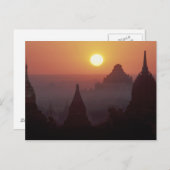 Asien, Birma, (Myanmar), Heide (Bagan) Der Tempel Postkarte (Vorne/Hinten)