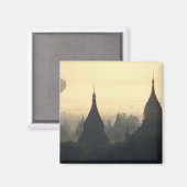 Asien, Birma, (Myanmar), Heide (Bagan) Heiße Luft Magnet (Vorderseite/Rückseite)