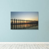 Asien, Birma (Myanmar) - Silhouette von U-Bien 2 Leinwanddruck (Insitu (Holzboden))