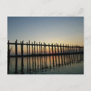 Asien, Burma (Myanmar) Silhouette von U Biens 2 Postkarte