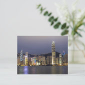 Asien, China, Hong Kong, Stadt Skyline und 2 Postkarte (Stehend Vorderseite)