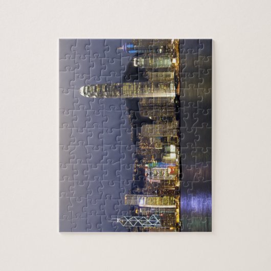 Asien, China, Hongkong, City-Skyline und 2 Puzzle (Vertikal)