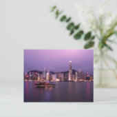 Asien, China, Hongkong, City Skyline und Postkarte (Stehend Vorderseite)