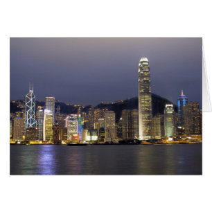 Asien, China, Hongkong, Stadt-Silhouette und 2