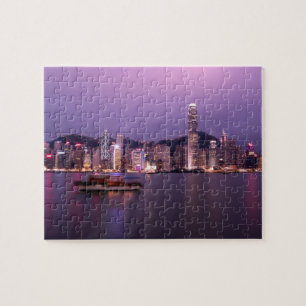 Asien, China, Hongkong, Stadt-Skyline und Puzzle