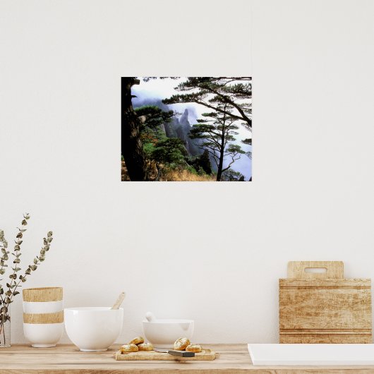 Asien, China, Huanshan. Der gelbe Berg Poster (Küche)