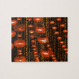Asien, China, Peking. Rote chinesische Laternen, Puzzle