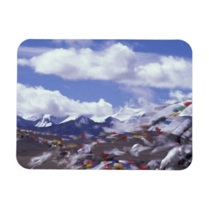 Asien, China, Tibet, Tangla-Pass. Gebetsfahnen, Magnet