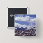 Asien, China, Tibet, Tangla-Pass. Gebetsflaggen, Button (Vorne & Hinten)