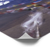 Asien, China, Tibet, Tangla-Pass. Gebetsflaggen, Poster (Ecke)