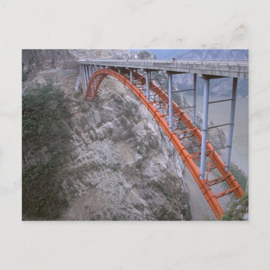 Asien, China, Yangtse River. Zigui an Men Tian Postkarte (Vorderseite)