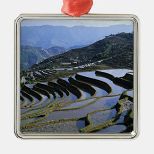 Asien, China, Yunnan, Yuanyang. Unwegsam Ornament Aus Metall
