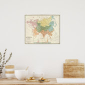 Asien, Europa und Flusssysteme Poster (Küche)