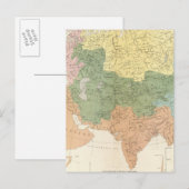 Asien, Europa und Flusssysteme Postkarte (Vorne/Hinten)