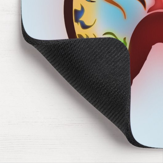 Asien feuerspeziender Drachen Mousepad (Ecke)