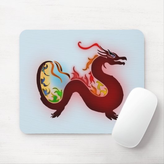 Asien feuerspeziender Drachen Mousepad (Mit Mouse)