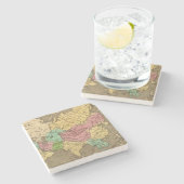 Asien-Handfarbiger Atlas-Karte 2 Steinuntersetzer (Seitenansicht)
