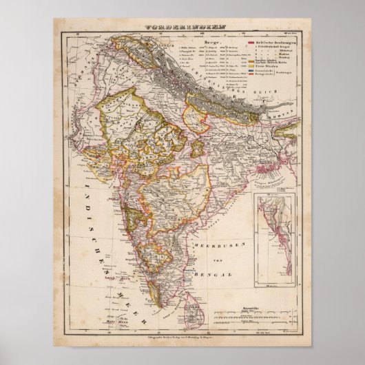 Asien, Indien, Bangladesh Poster (Vorne)
